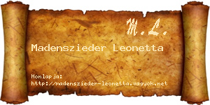 Madenszieder Leonetta névjegykártya